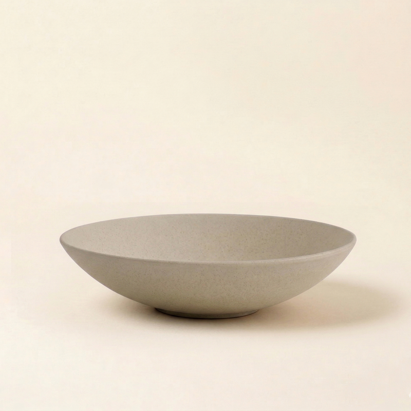 ceramic serving bowls primitive conic stoneware matte SundayWare