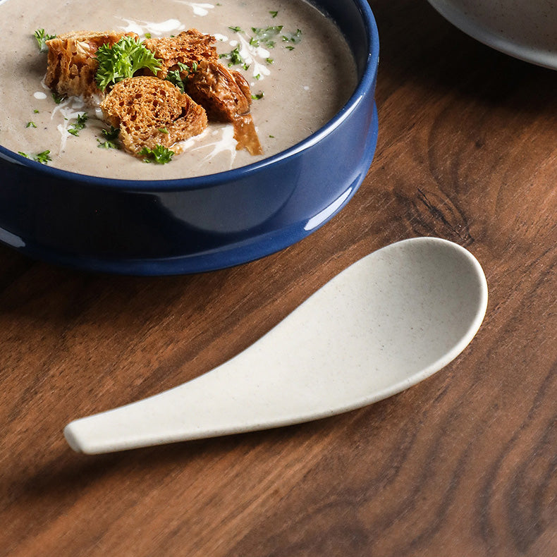 Handcrafted Stoneware Serving Spoon - Organic Earth Tone