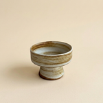 ceramic matcha bowl saturn hand-painted footed pedestal SundayWare