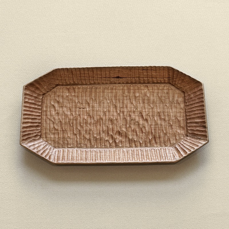 Hand-Carved Octagonal Wooden Tray