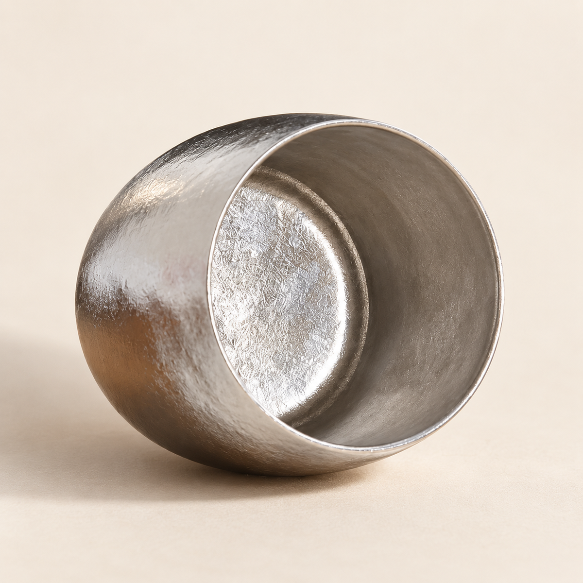 Interior view of the uncoated pure titanium Pebble cup