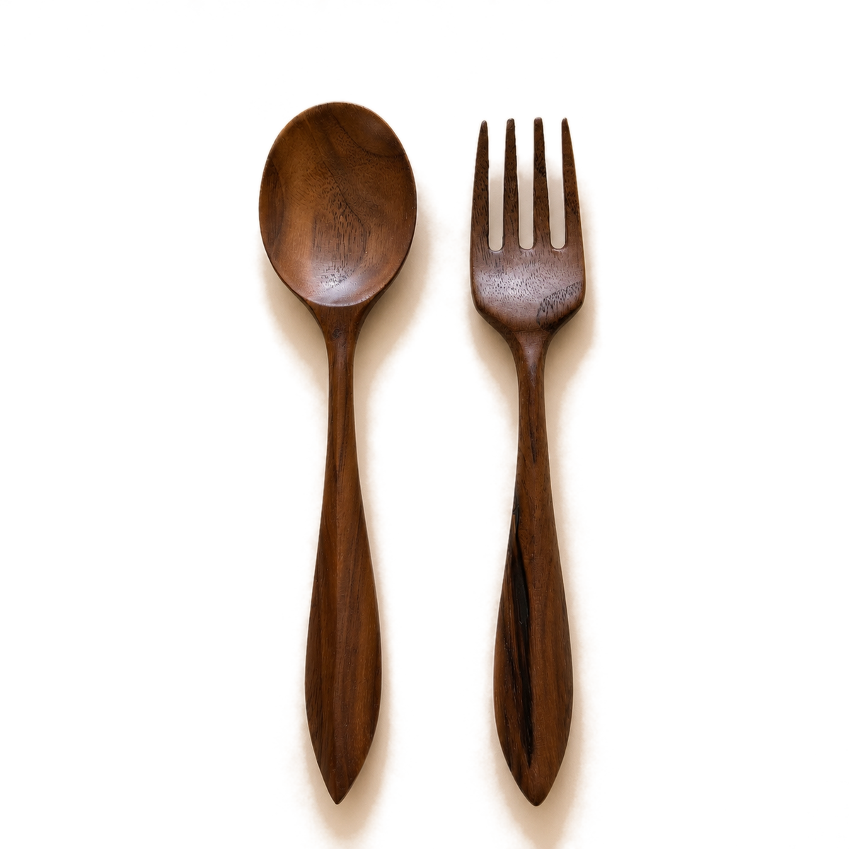 The Dark Wood Salad Servers